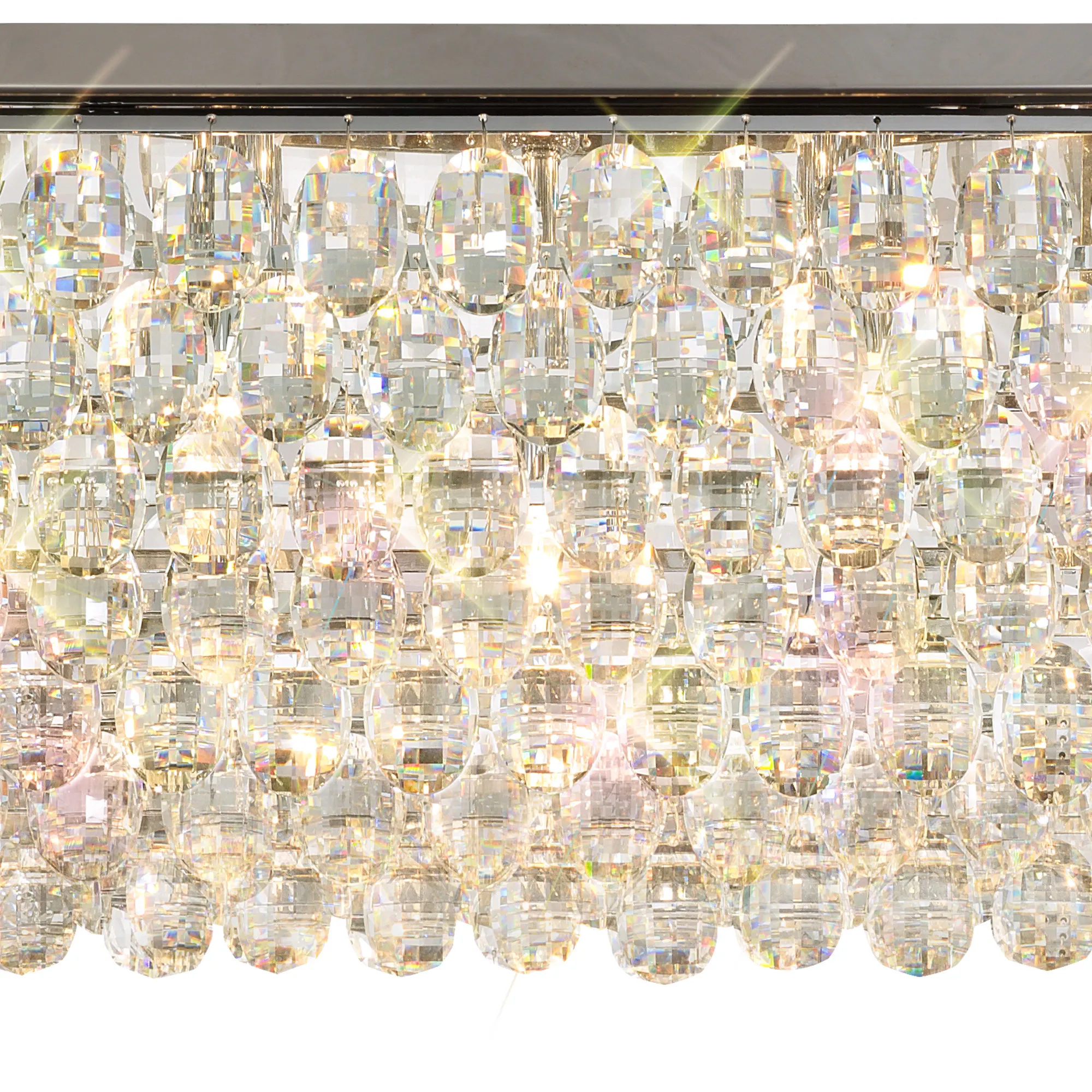 Coniston Linear Flush Ceiling 11 Light (21.8kg) Polished Chrome IL32825  Diyas Coniston Polished Chrome